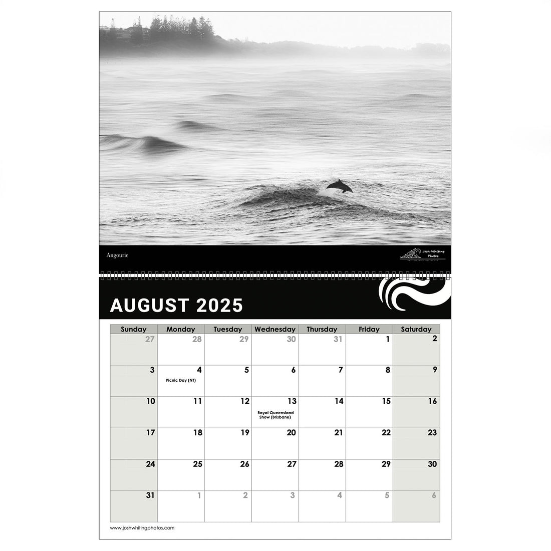 2025 Sunshine Coast Wall Calendar