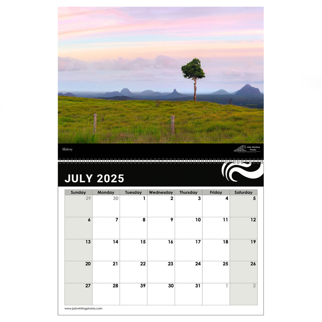 2025 Sunshine Coast Wall Calendar