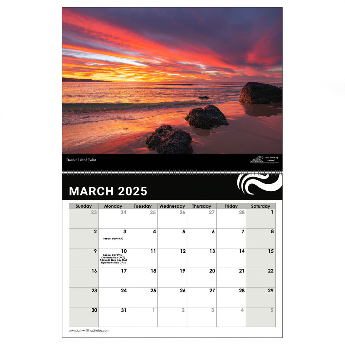 2025 Sunshine Coast Wall Calendar