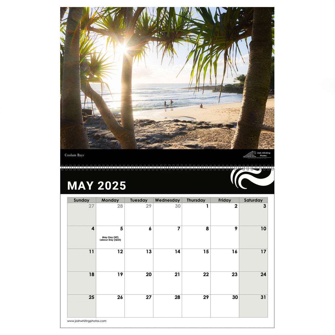 2025 Sunshine Coast Wall Calendar